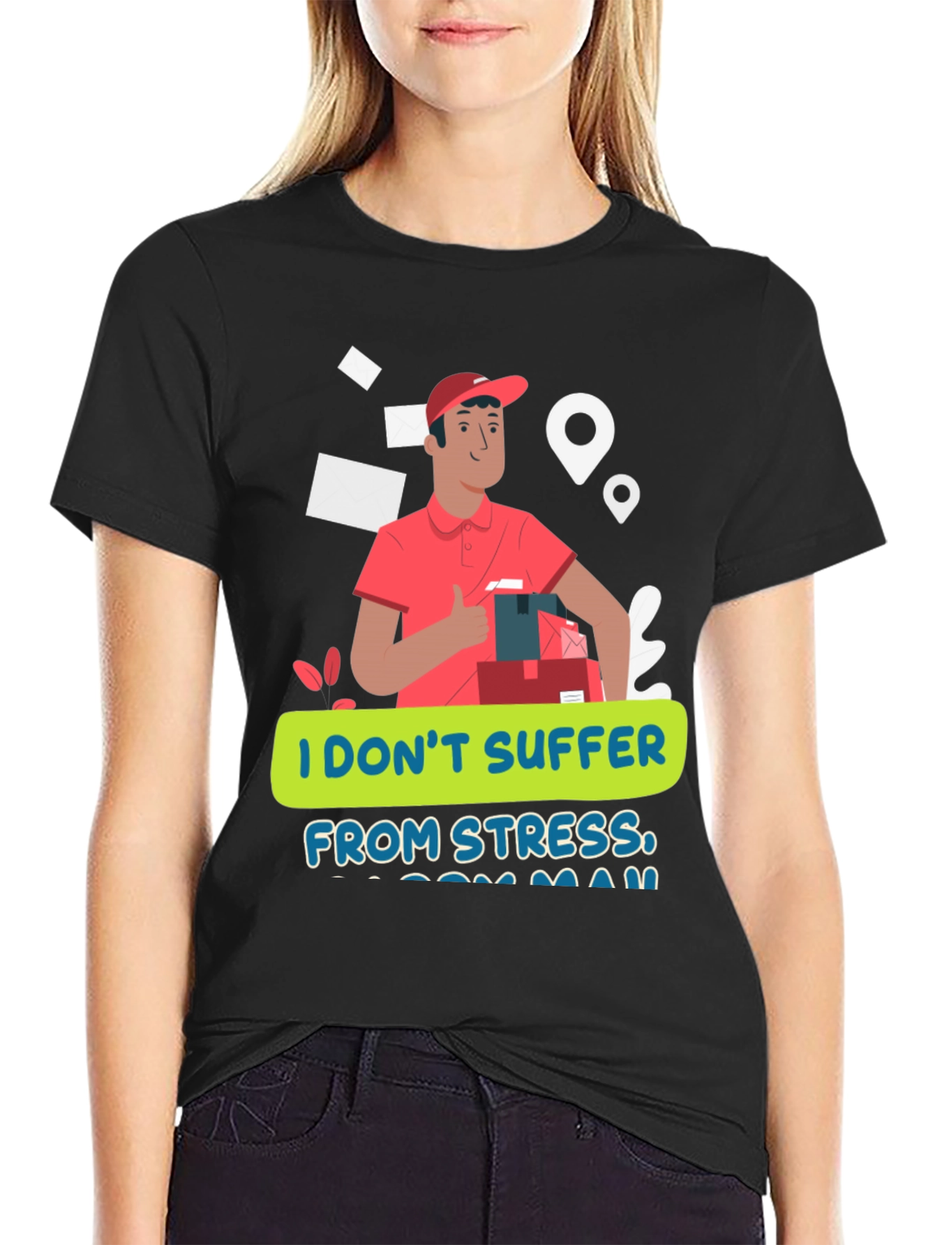 Funny Delivery Driver T-Shirt - No Stress Zone