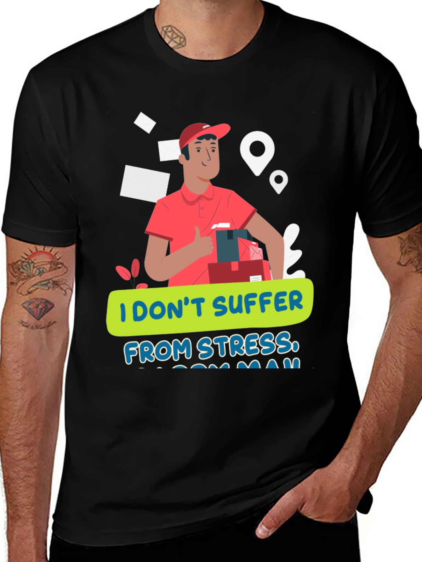Funny Delivery Driver T-Shirt - No Stress Zone