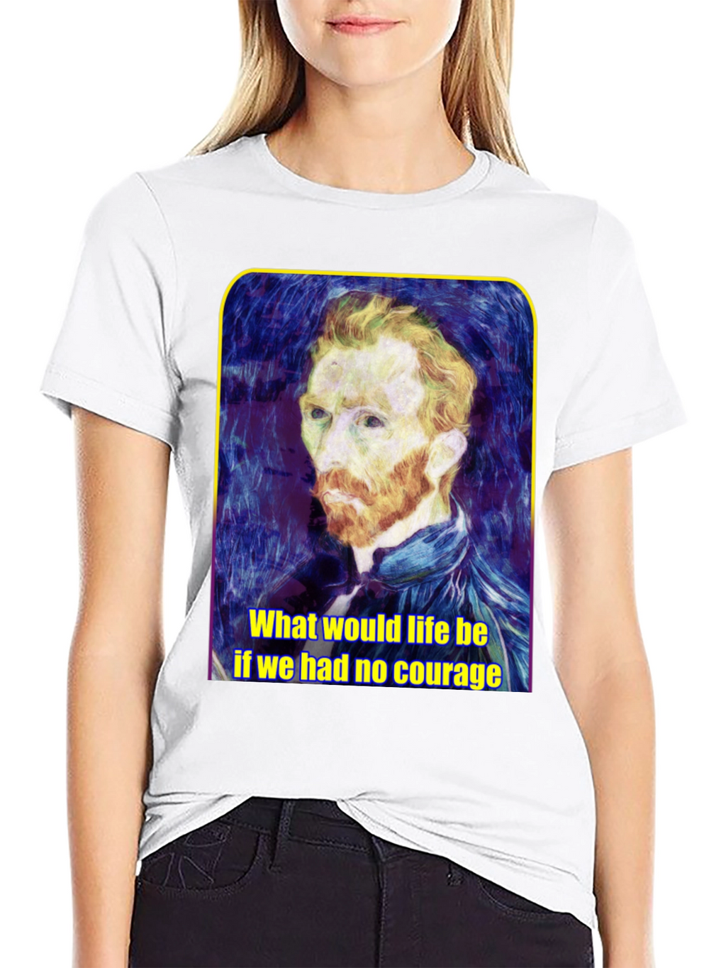 Van Gogh Courage Quote Graphic Tee