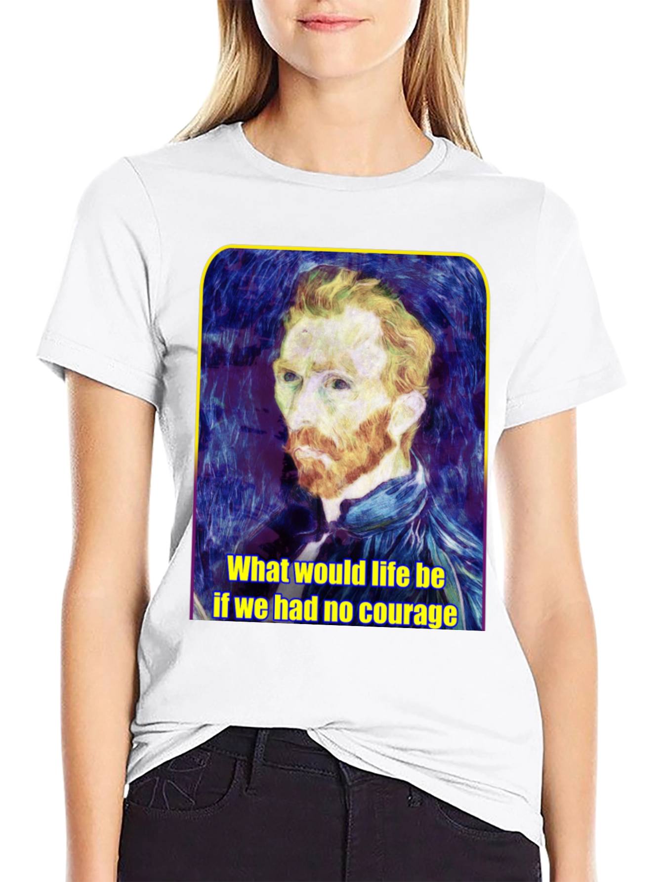 Van Gogh Courage Quote Graphic Tee