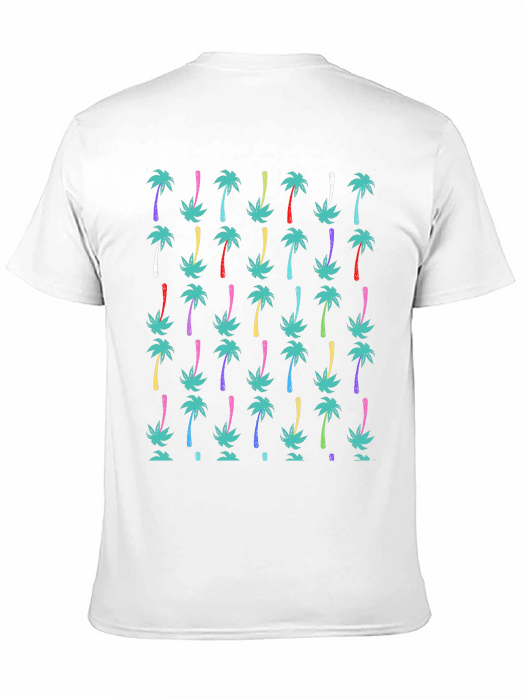 Tropical Palm Tree Print Black T-Shirt