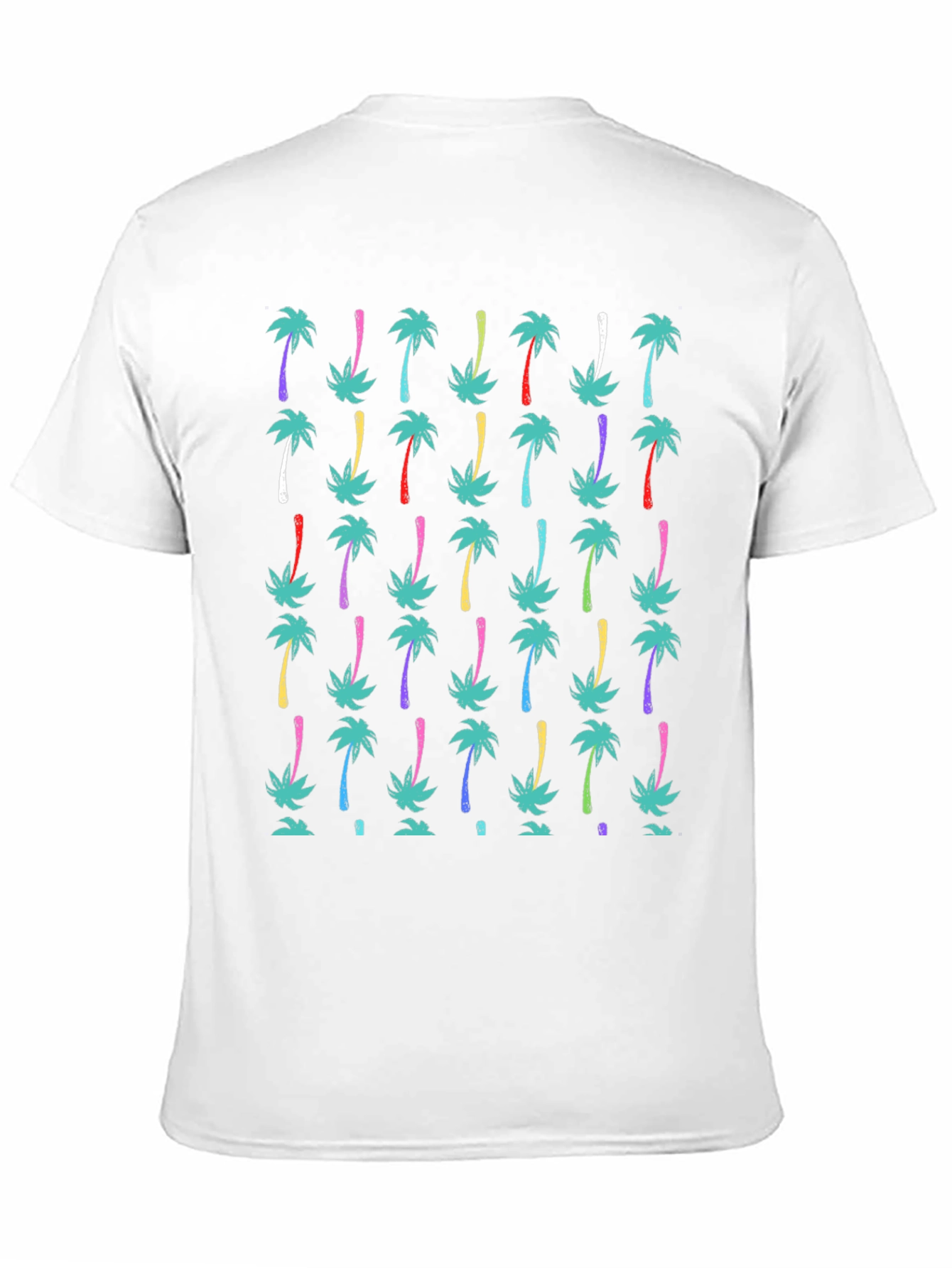 Tropical Palm Tree Print Black T-Shirt
