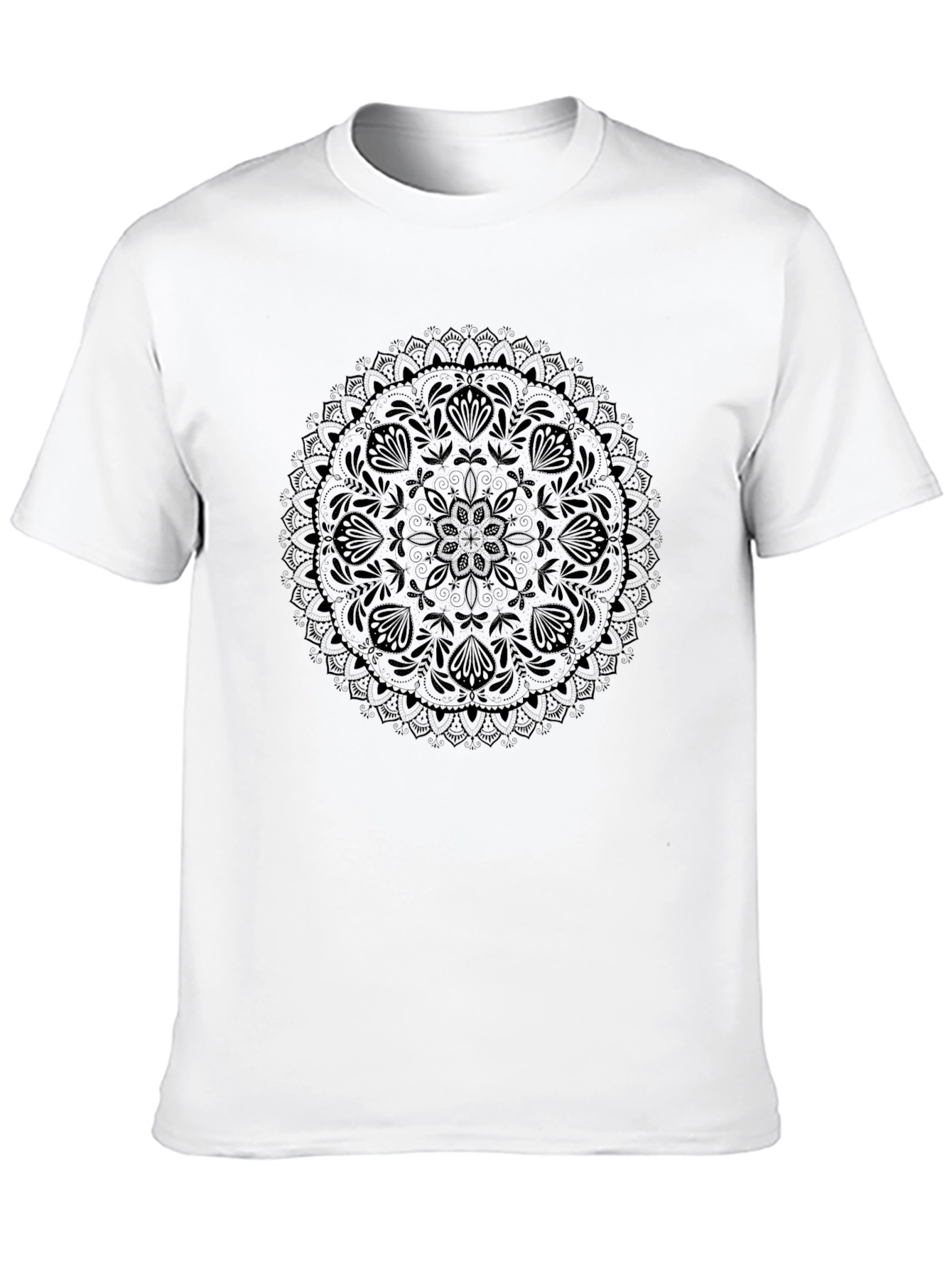 Black Mandala Graphic Tee - Mens