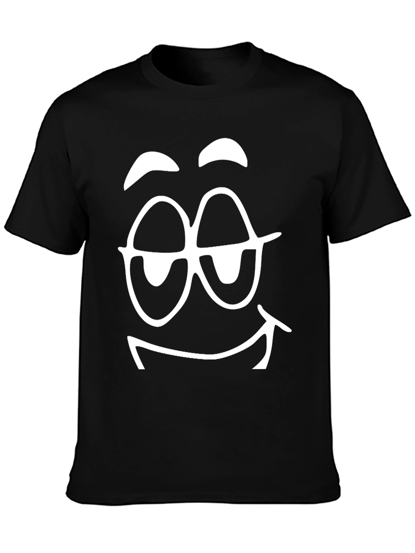 Funny Face Graphic Black T-Shirt