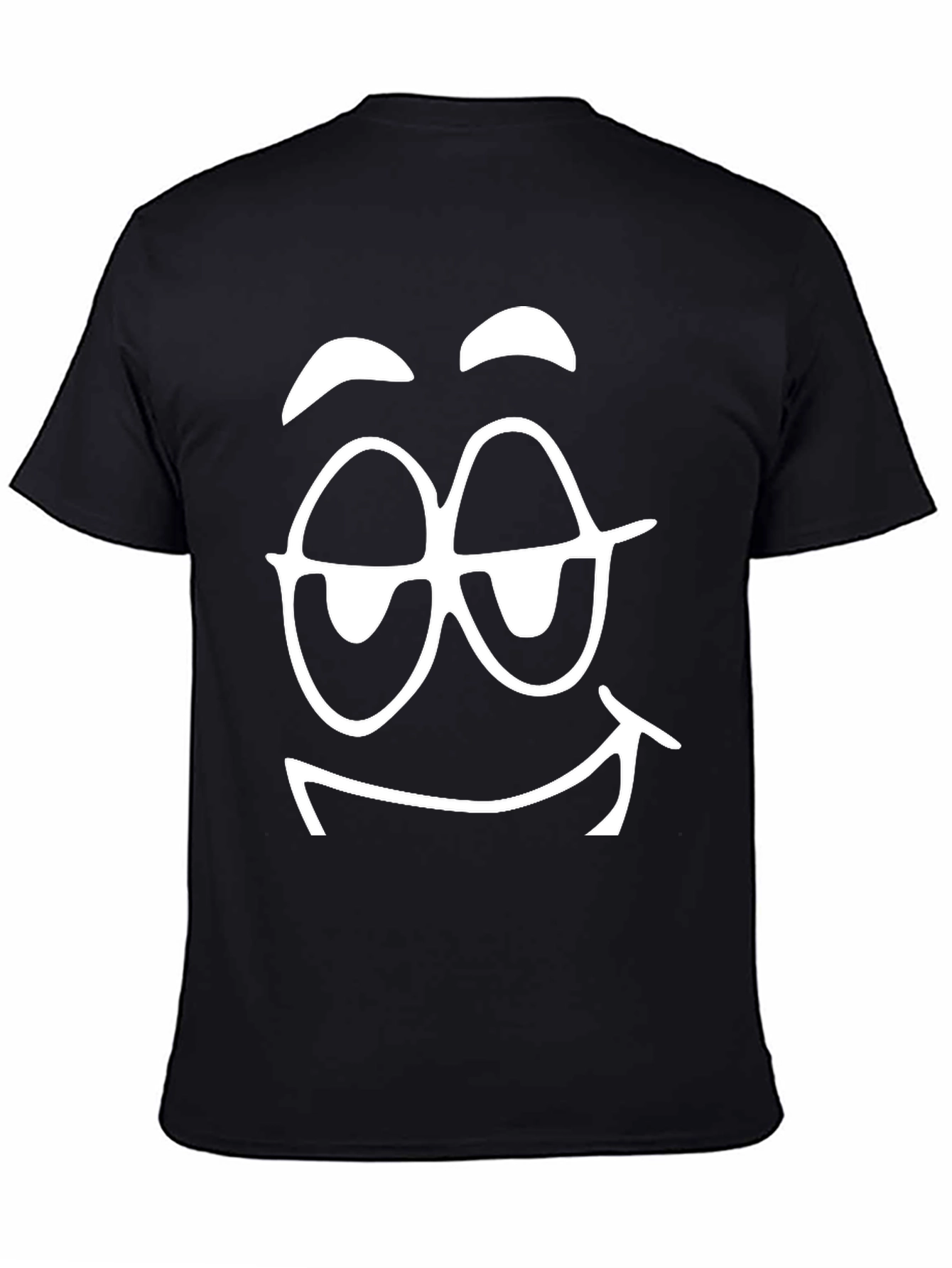 Funny Face Graphic Black T-Shirt