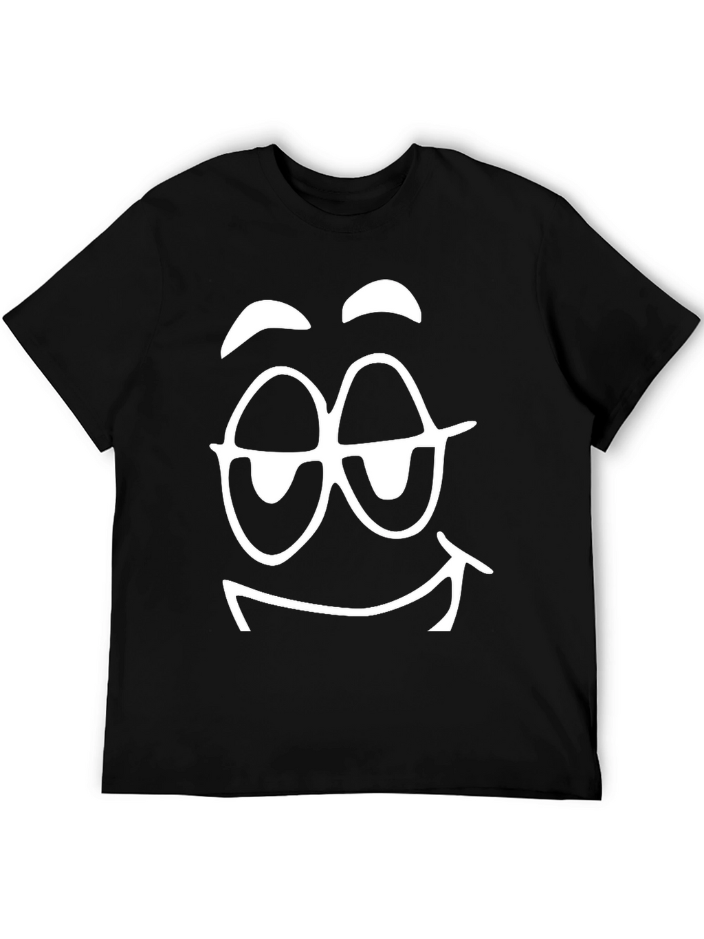 Funny Face Graphic Black T-Shirt