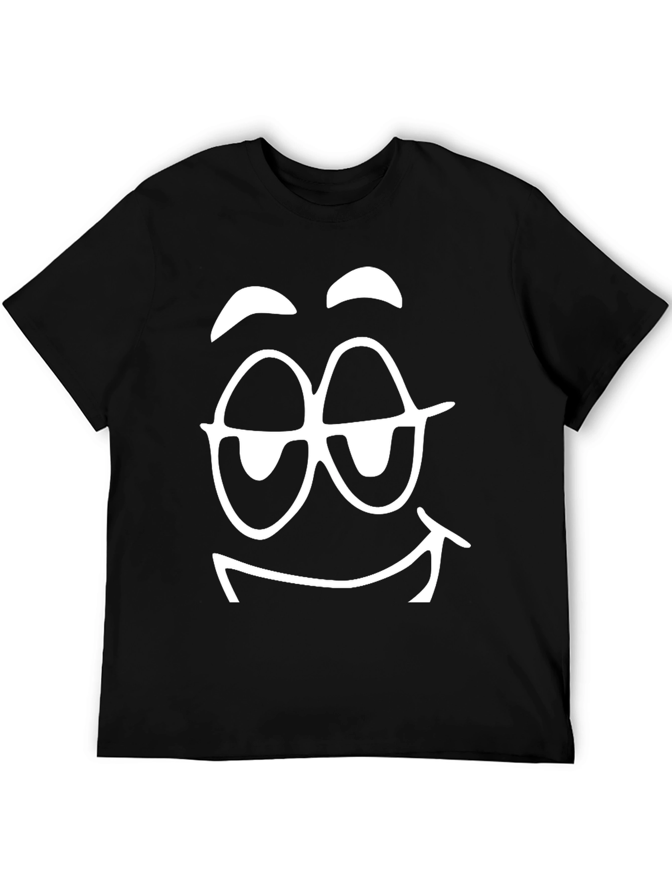 Funny Face Graphic Black T-Shirt