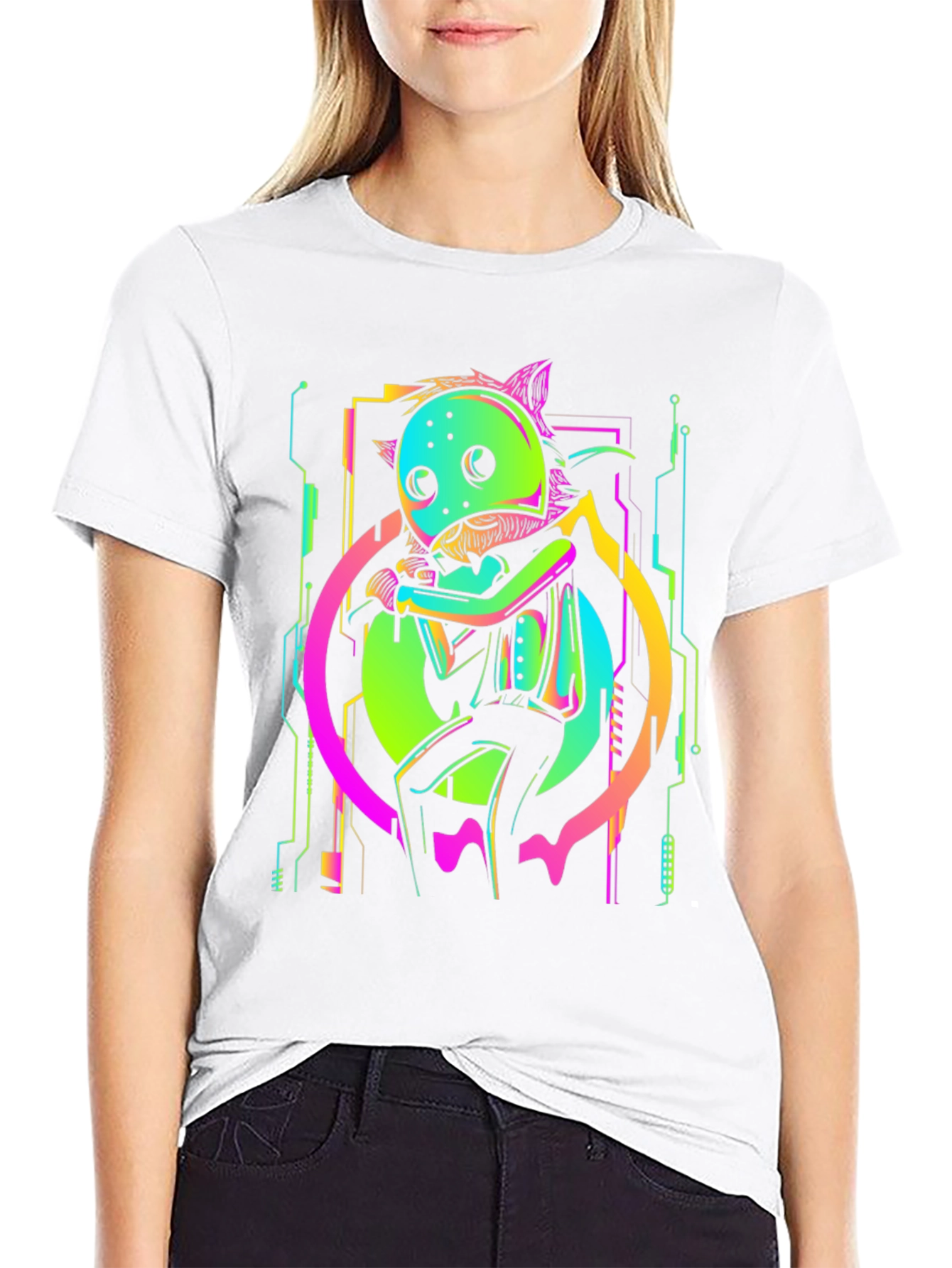 Neon Cyberpunk Creature T-Shirt