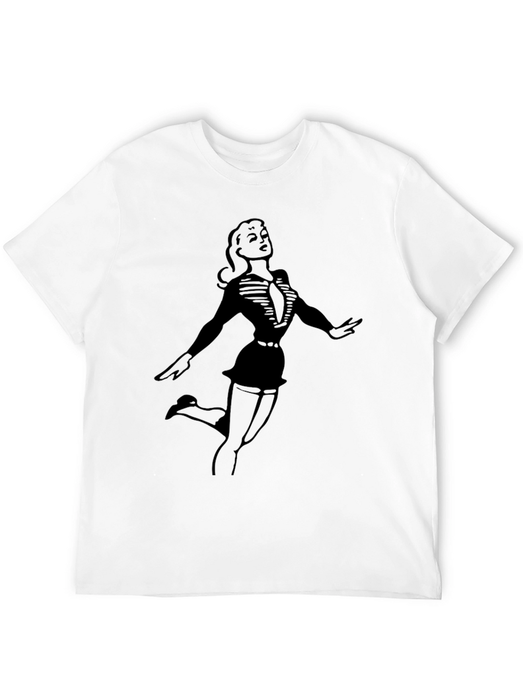 Retro Pin-Up Girl Graphic T-Shirt