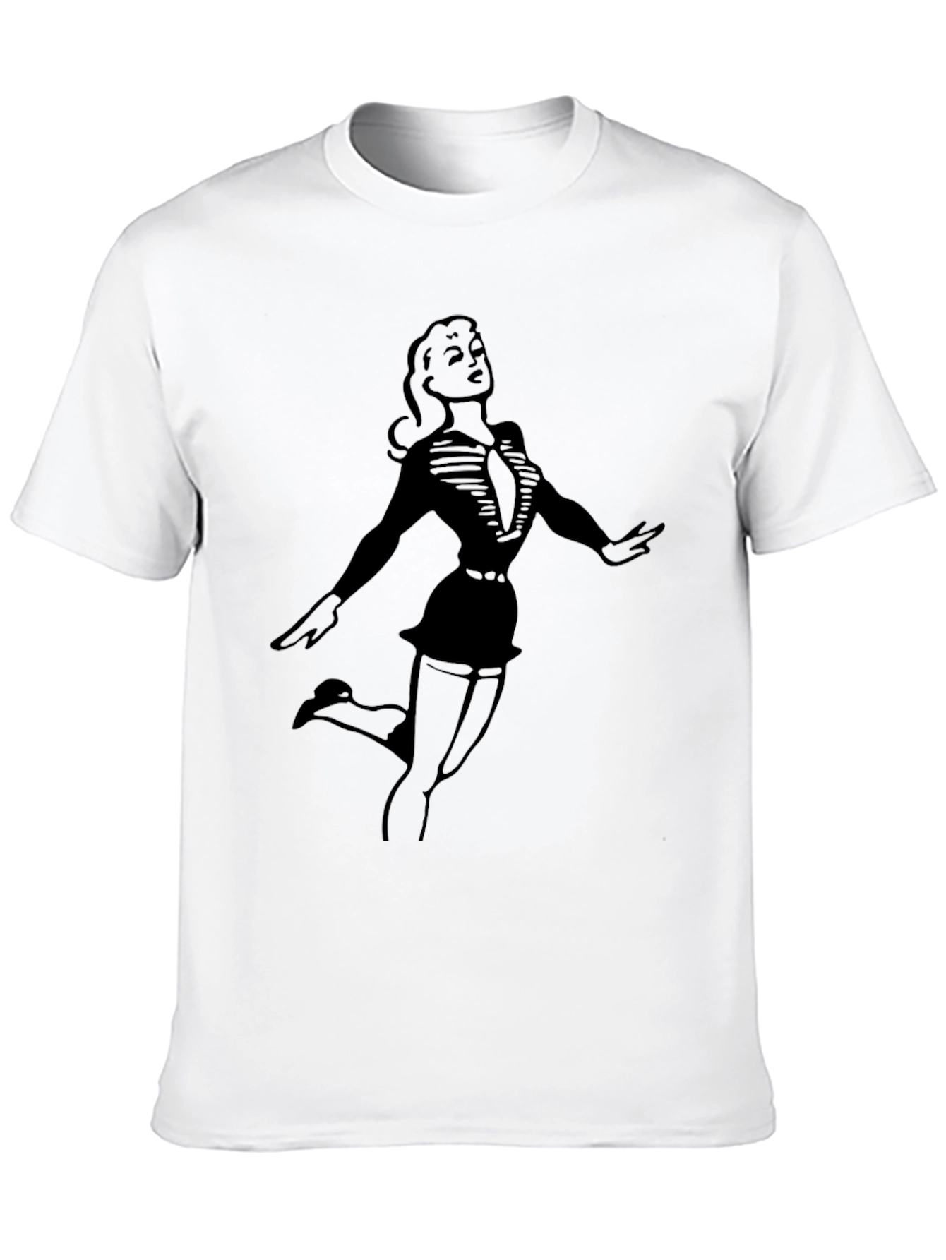 Retro Pin-Up Girl Graphic T-Shirt