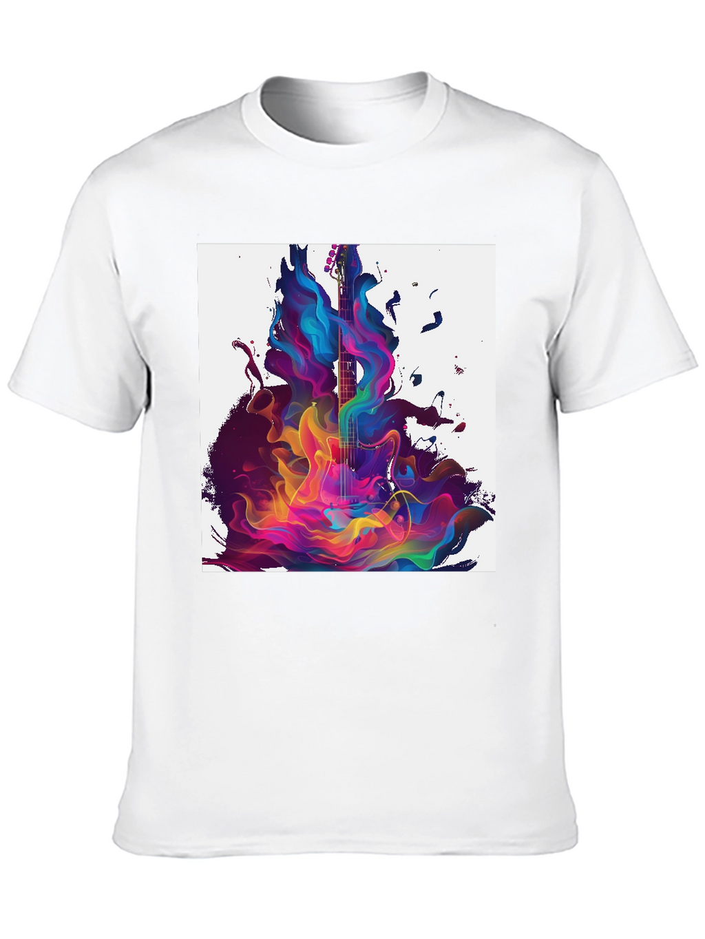 Abstract Guitar Graphic Black T-Shirt
