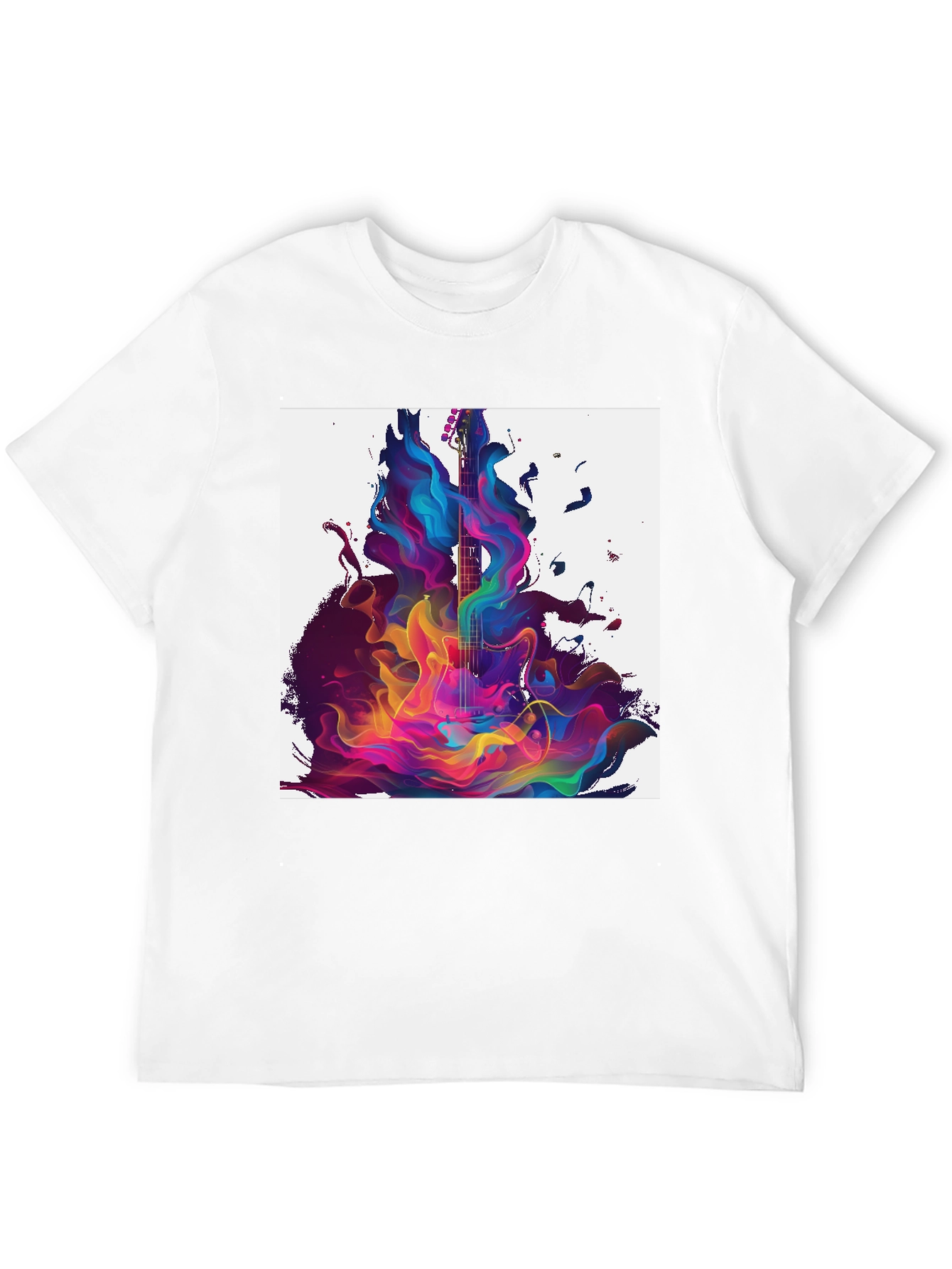 Abstract Guitar Graphic Black T-Shirt