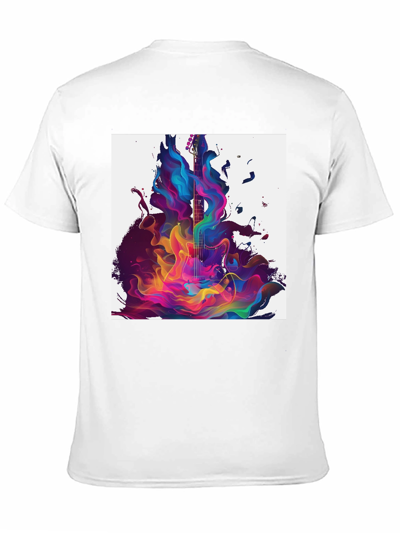Abstract Guitar Graphic Black T-Shirt
