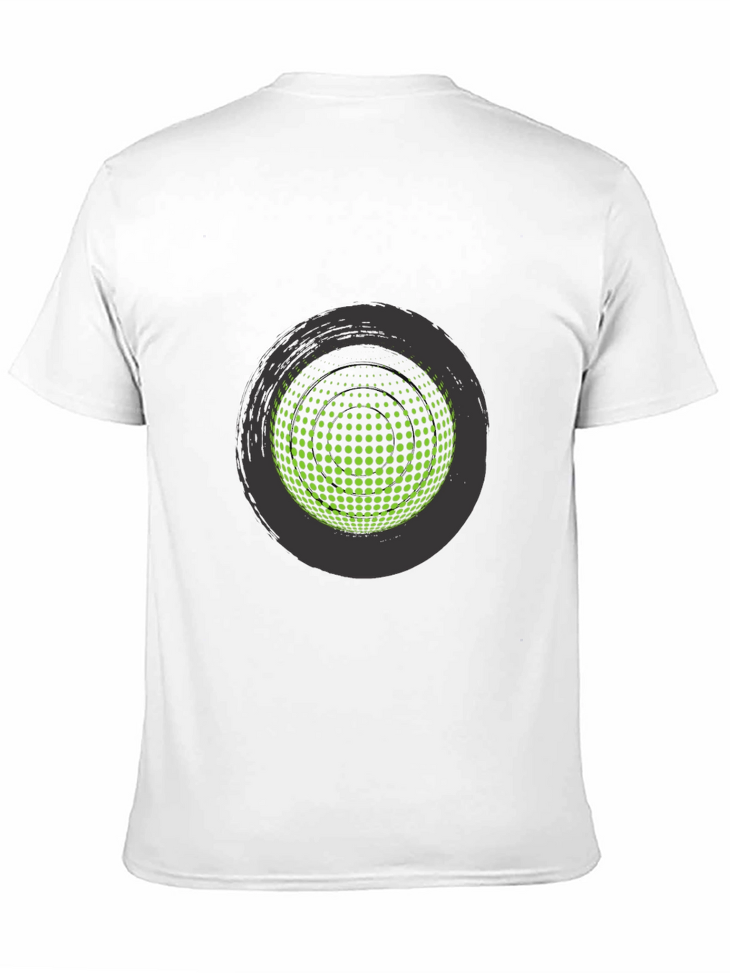 Abstract Sphere Graphic Tee - Stylish Black T-Shirt
