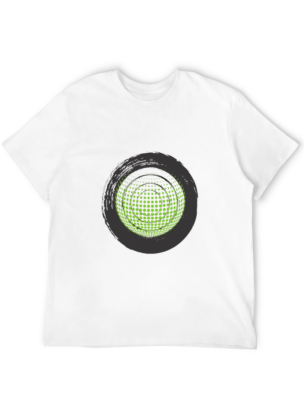 Abstract Sphere Graphic Tee - Stylish Black T-Shirt