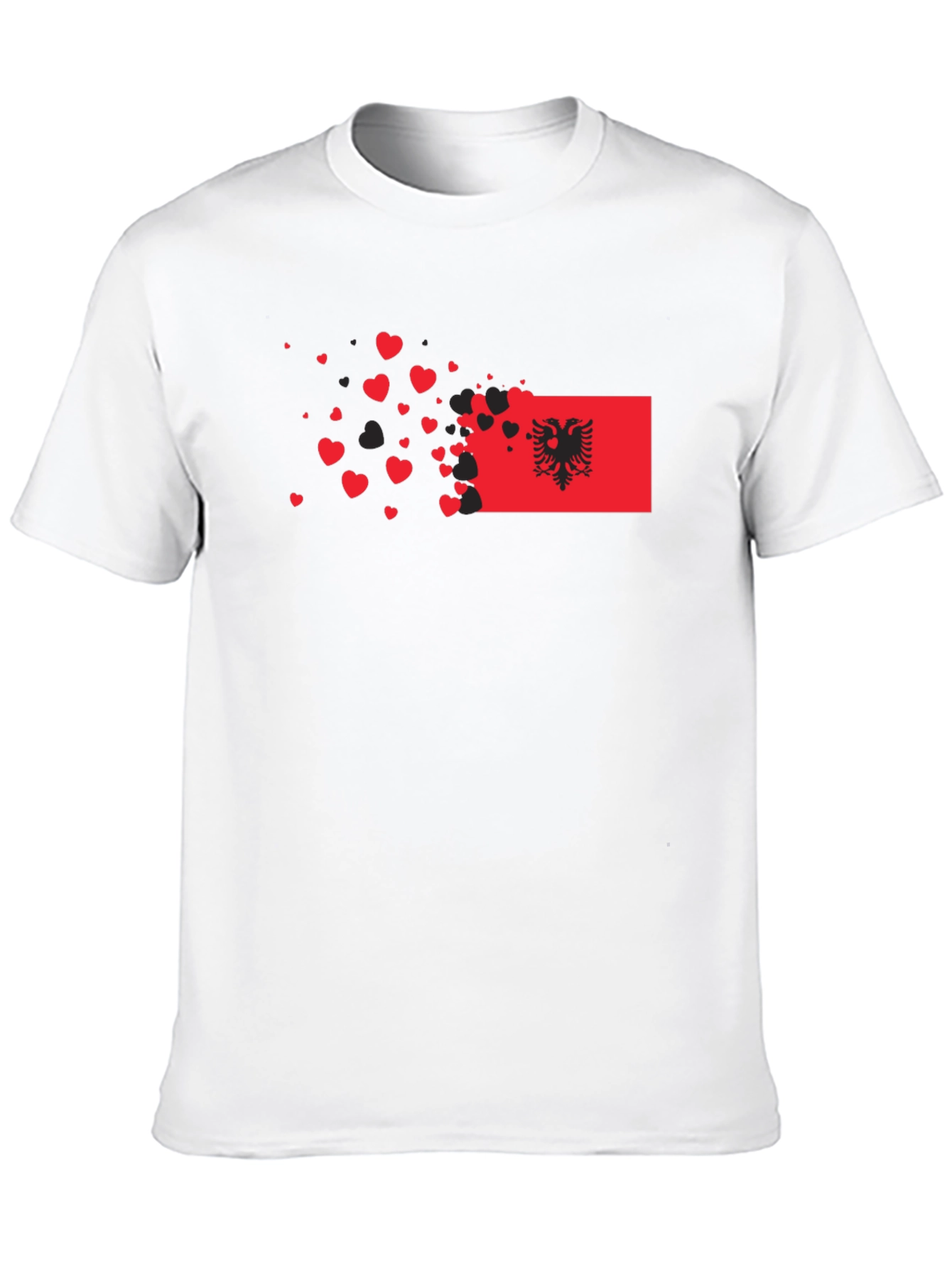 Albania Flag Heart T-Shirt