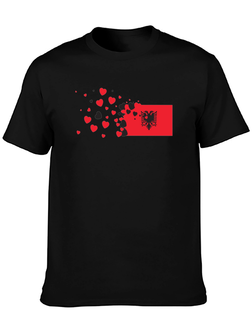 Albania Flag Heart T-Shirt