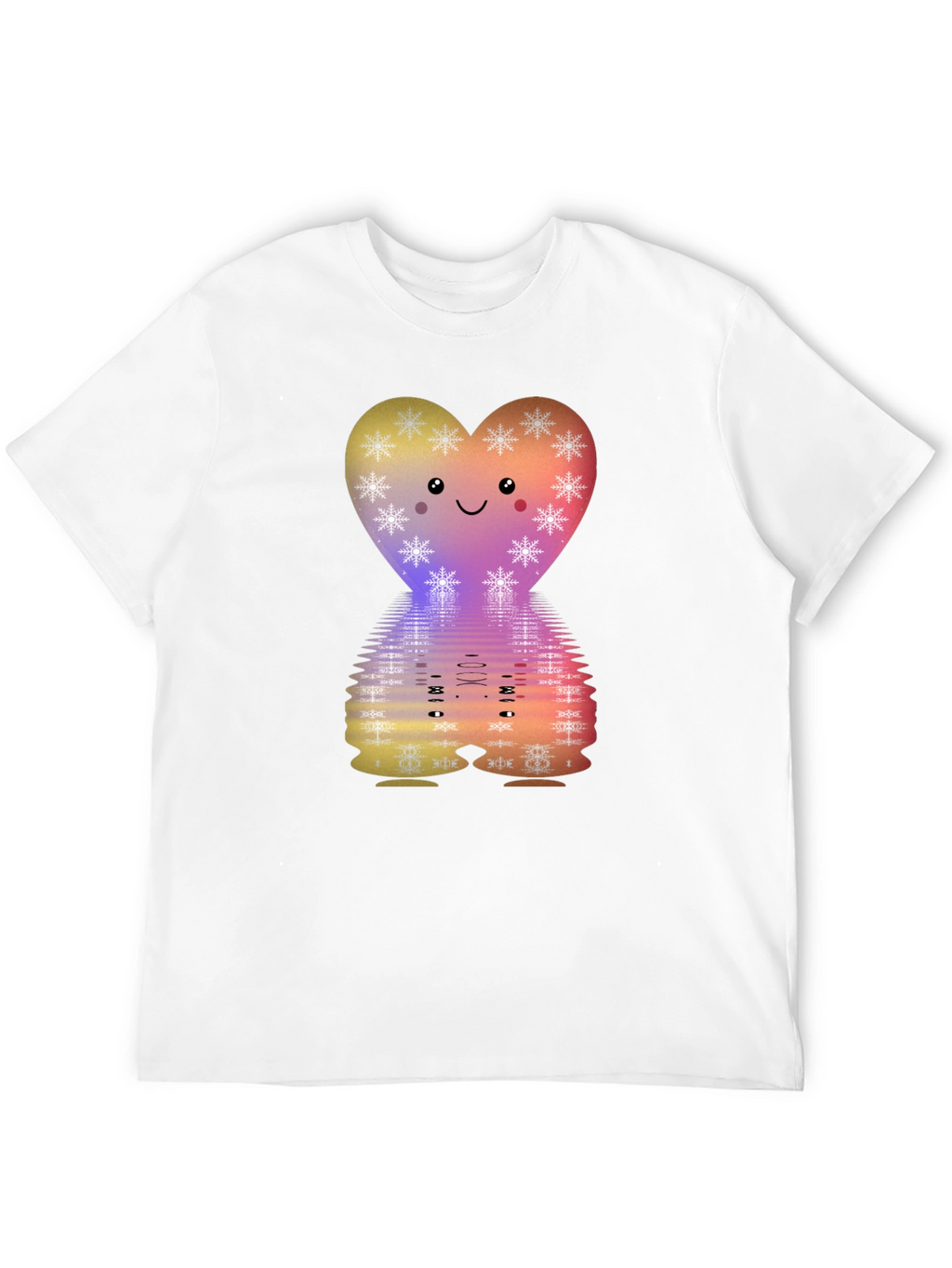 Cute Heart Snowflake Graphic Tee