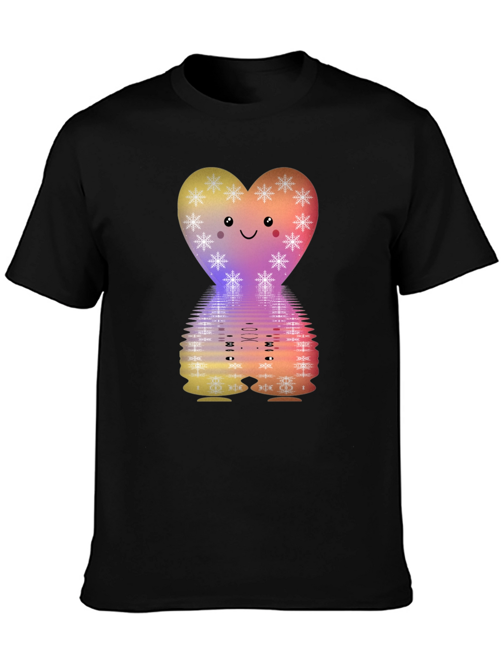 Cute Heart Snowflake Graphic Tee