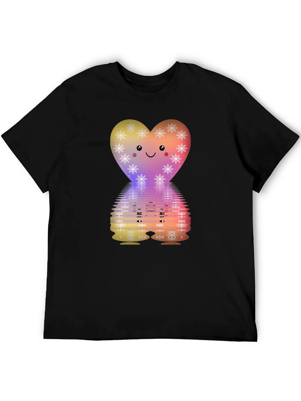 Cute Heart Snowflake Graphic Tee