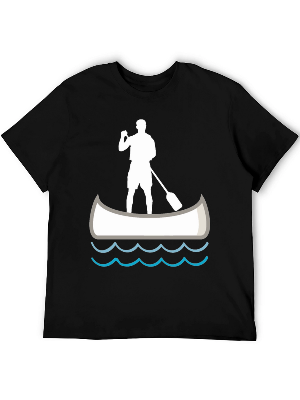 Paddle Boarder T-Shirt - Black Graphic Tee
