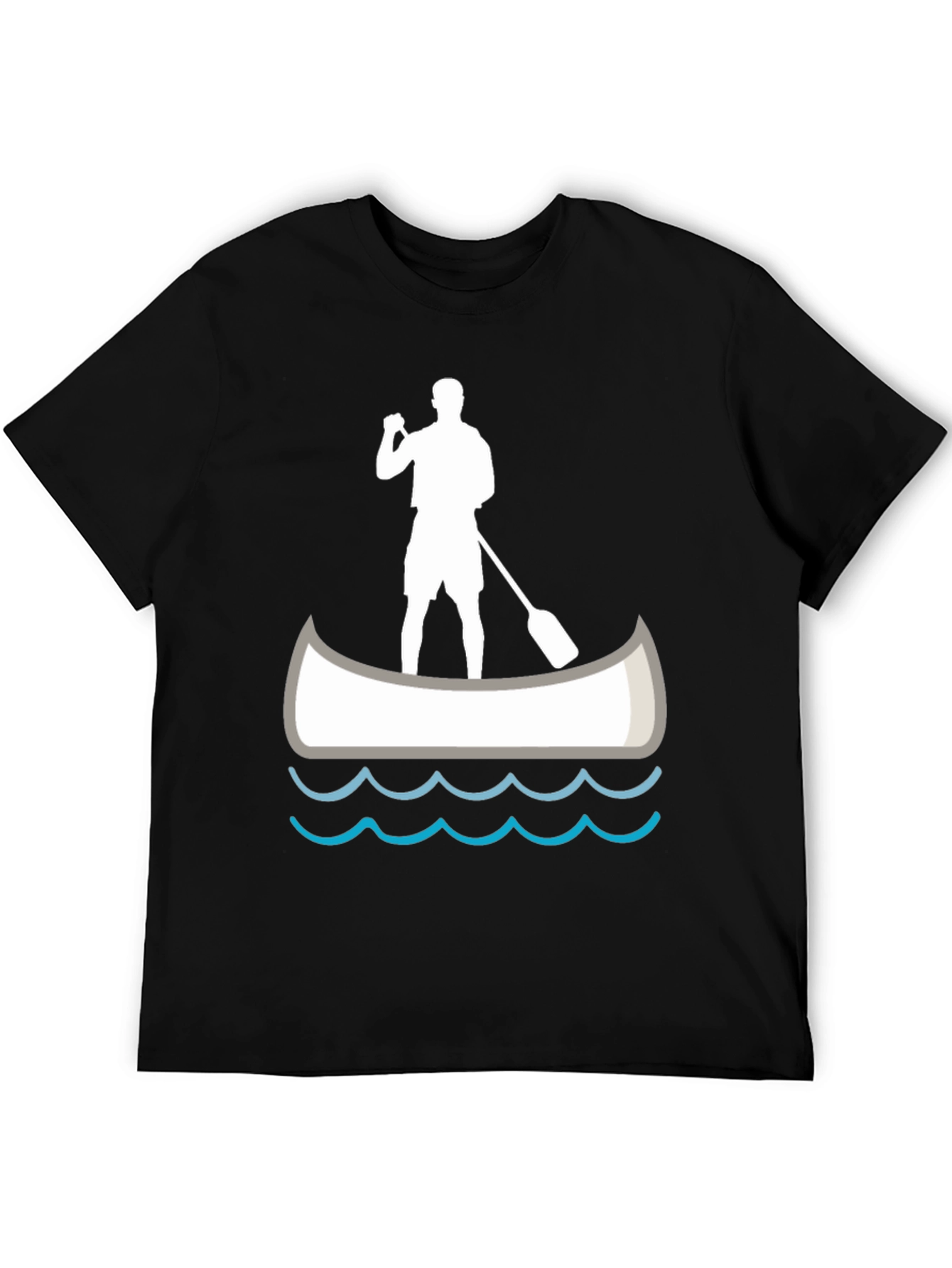 Paddle Boarder T-Shirt - Black Graphic Tee