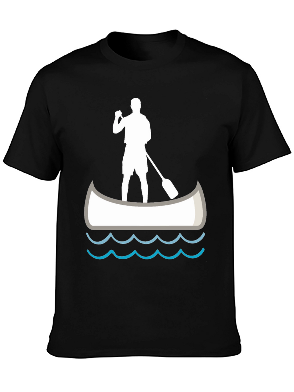 Paddle Boarder T-Shirt - Black Graphic Tee