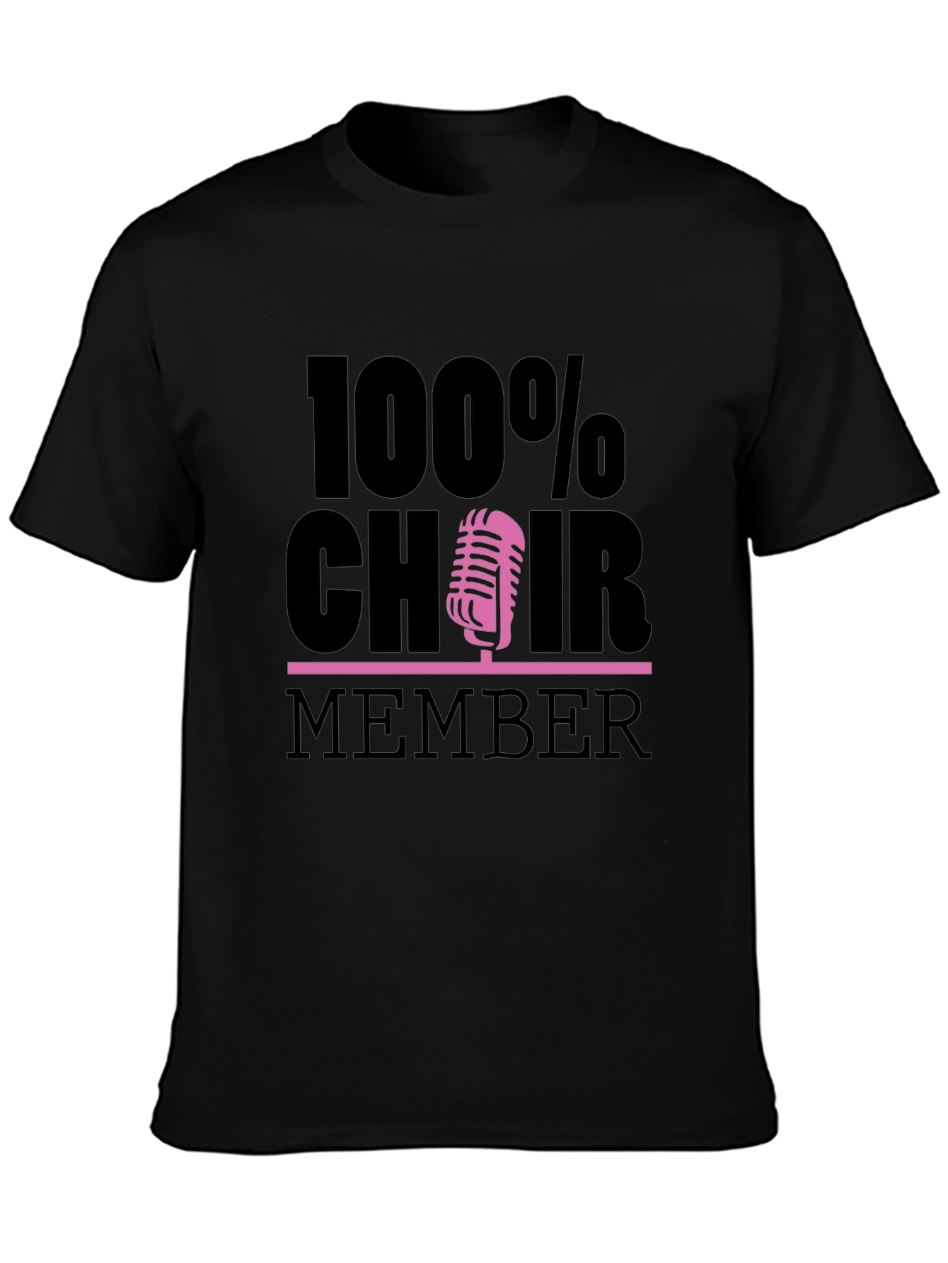 100% Choir Member Graphic Tee - Black