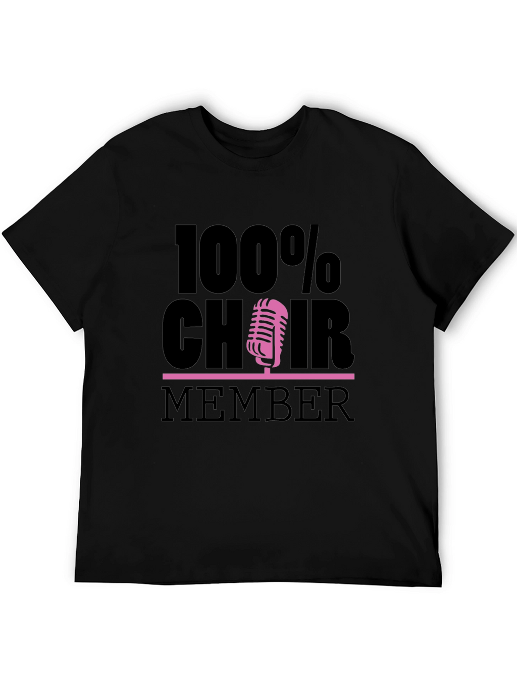 100% Choir Member Graphic Tee - Black