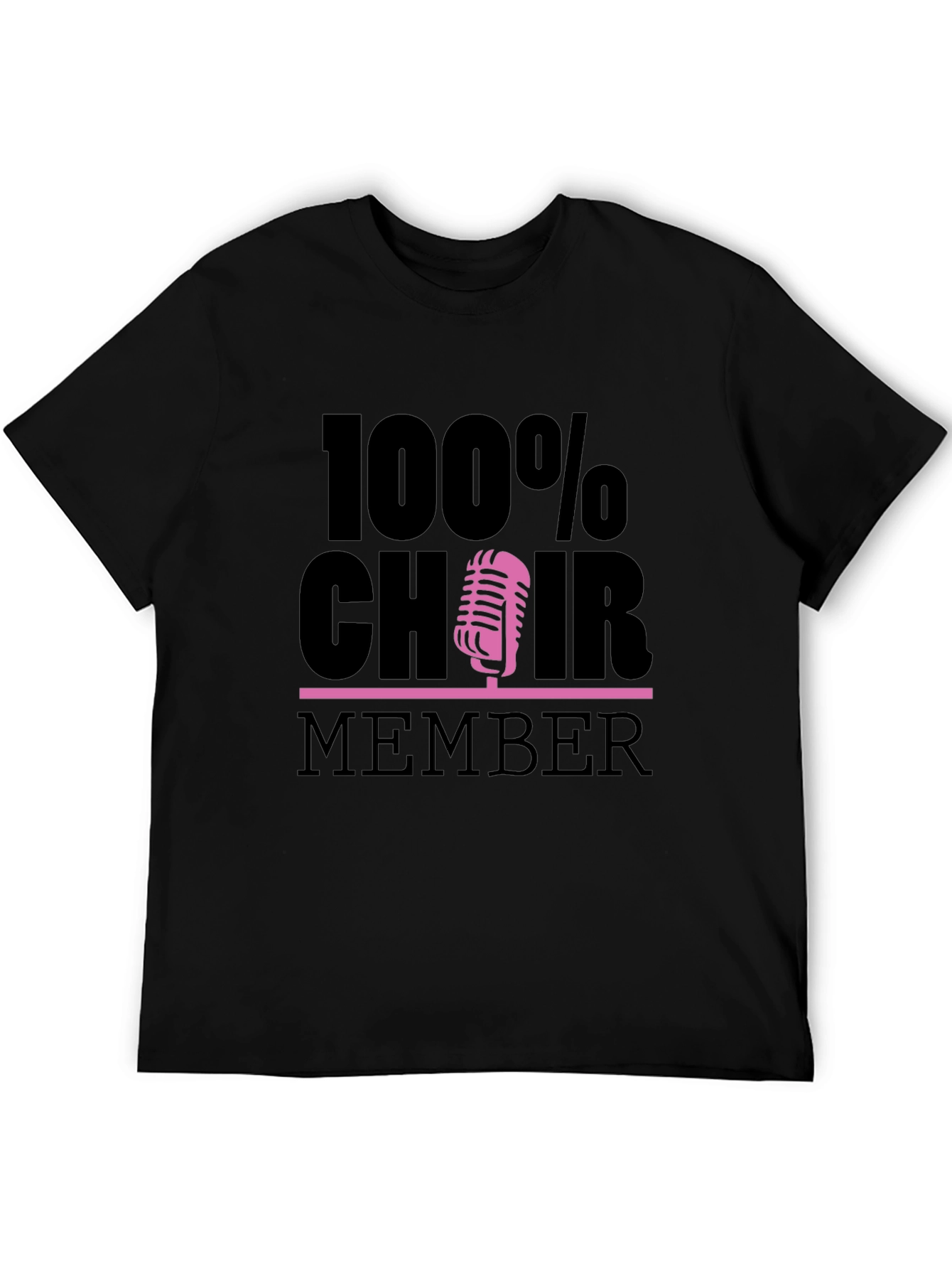 100% Choir Member Graphic Tee - Black