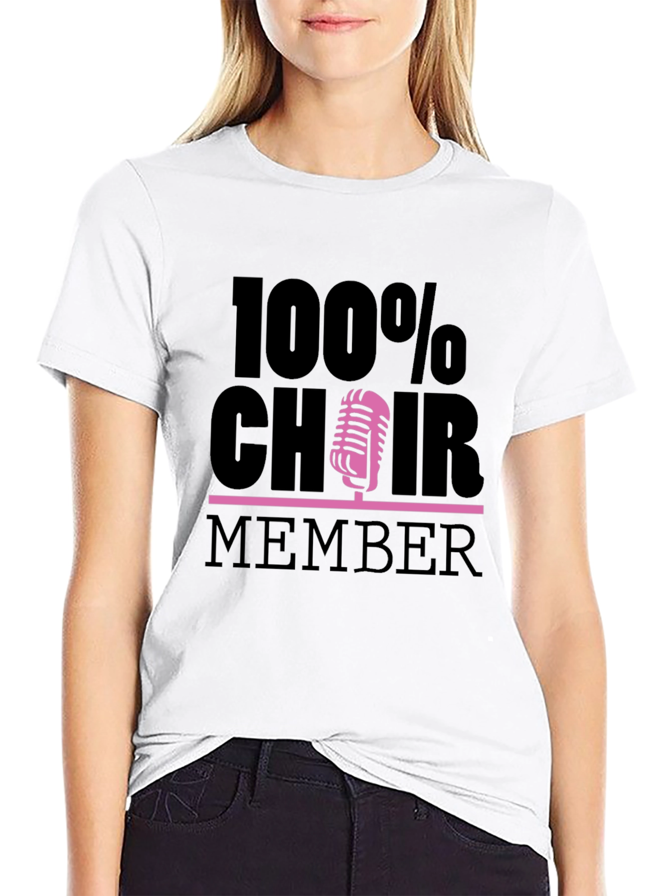 100% Choir Member Graphic Tee - Black