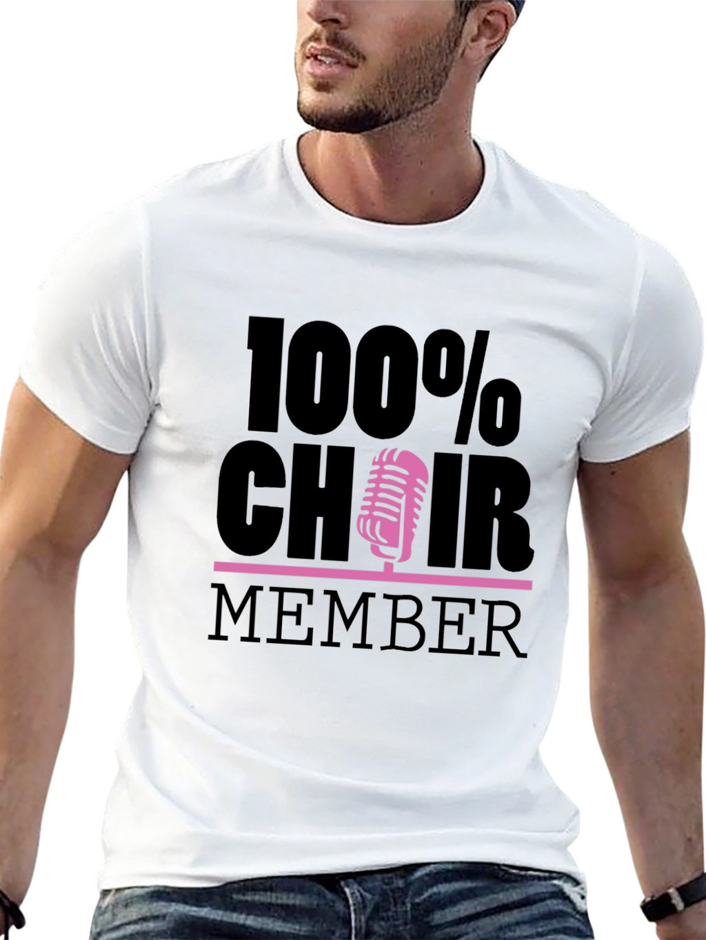 100% Choir Member Graphic Tee - Black