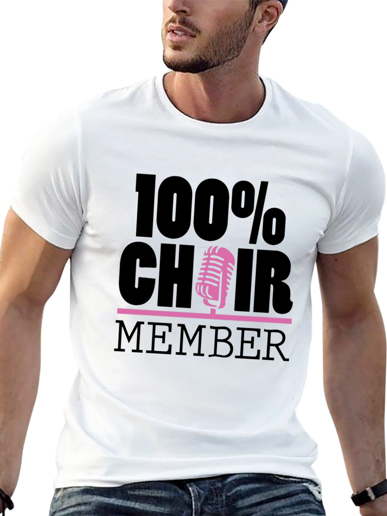 100% Choir Member Graphic Tee - Black
