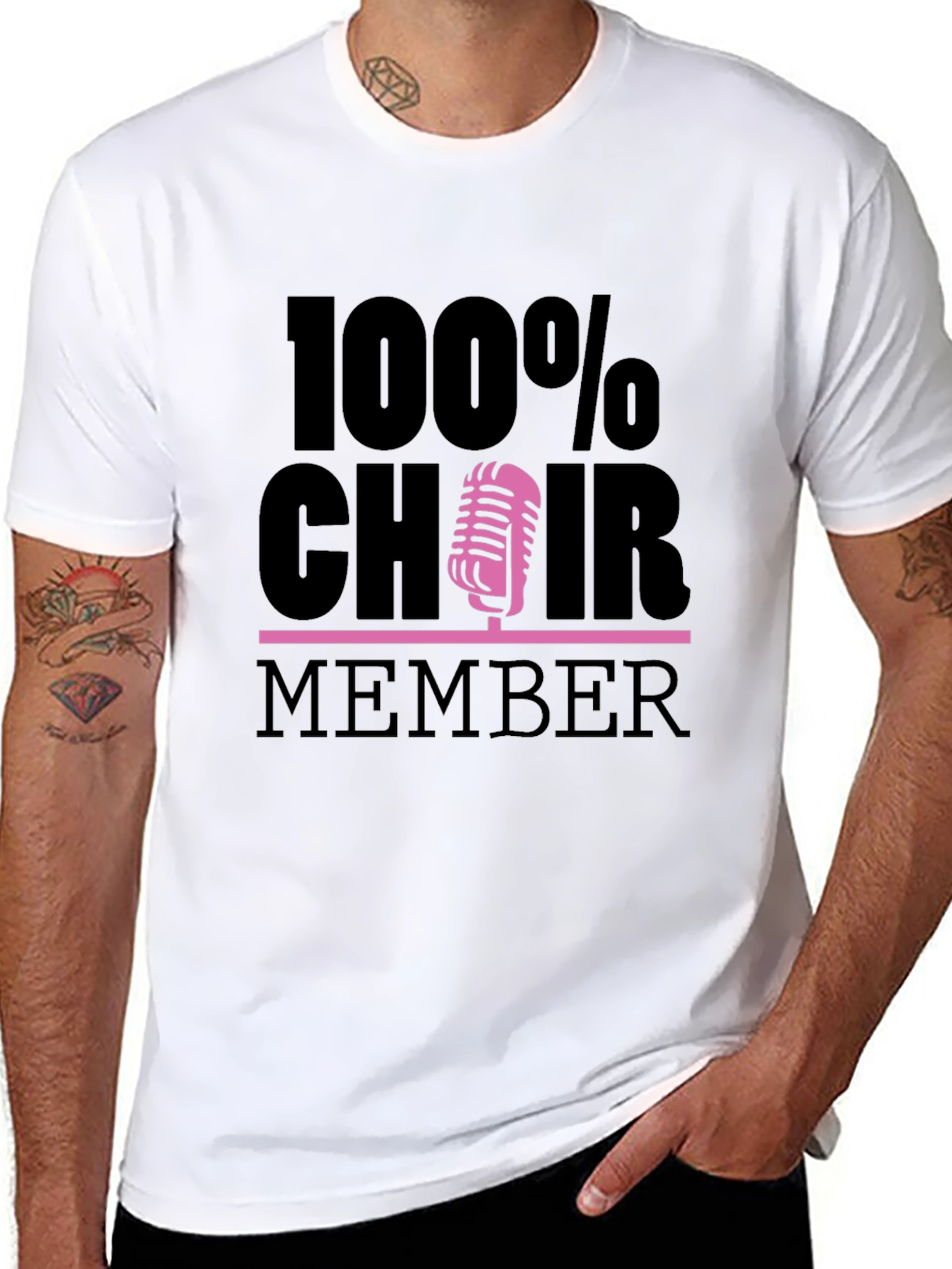 100% Choir Member Graphic Tee - Black