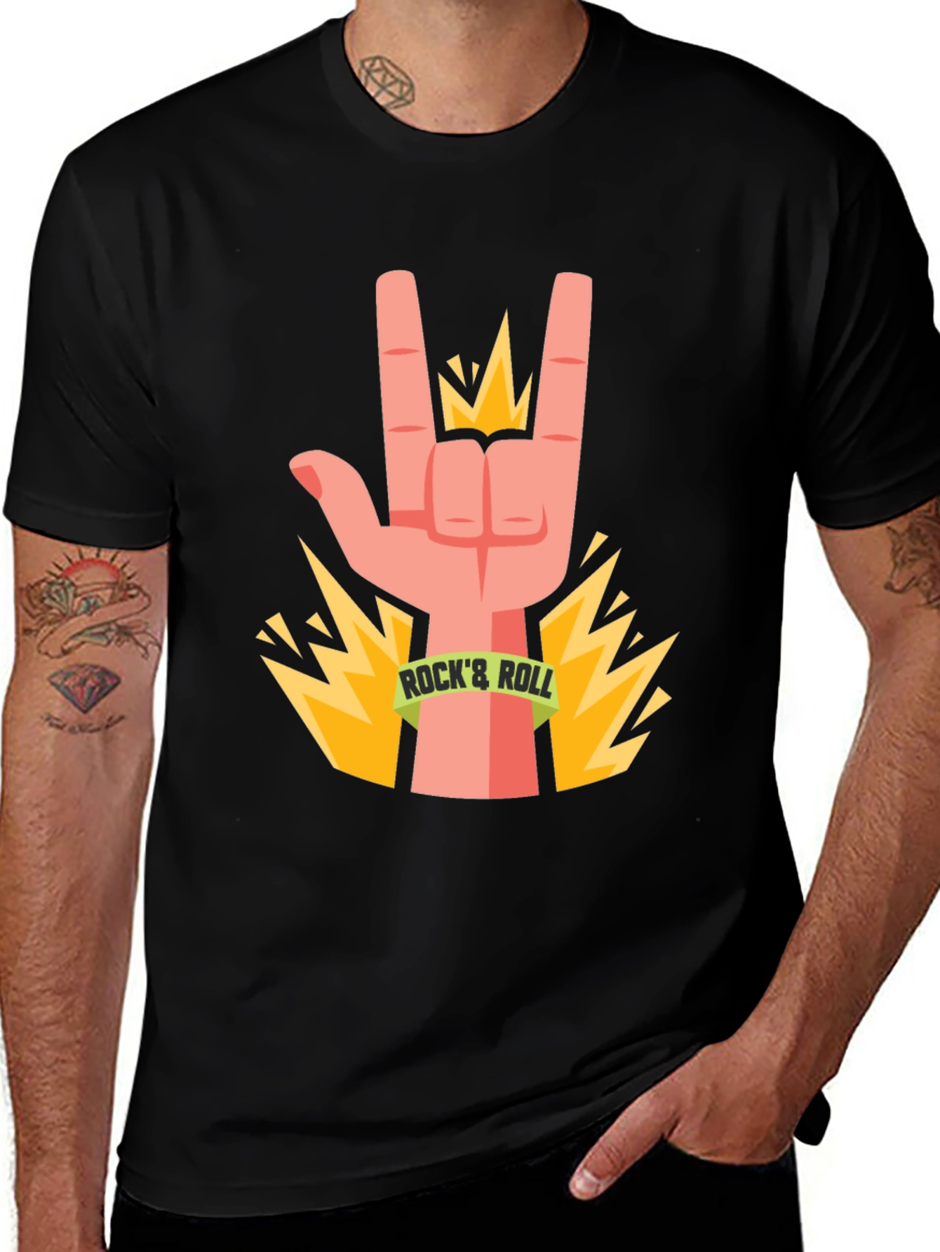 Rock & Roll Hand Graphic T-Shirt