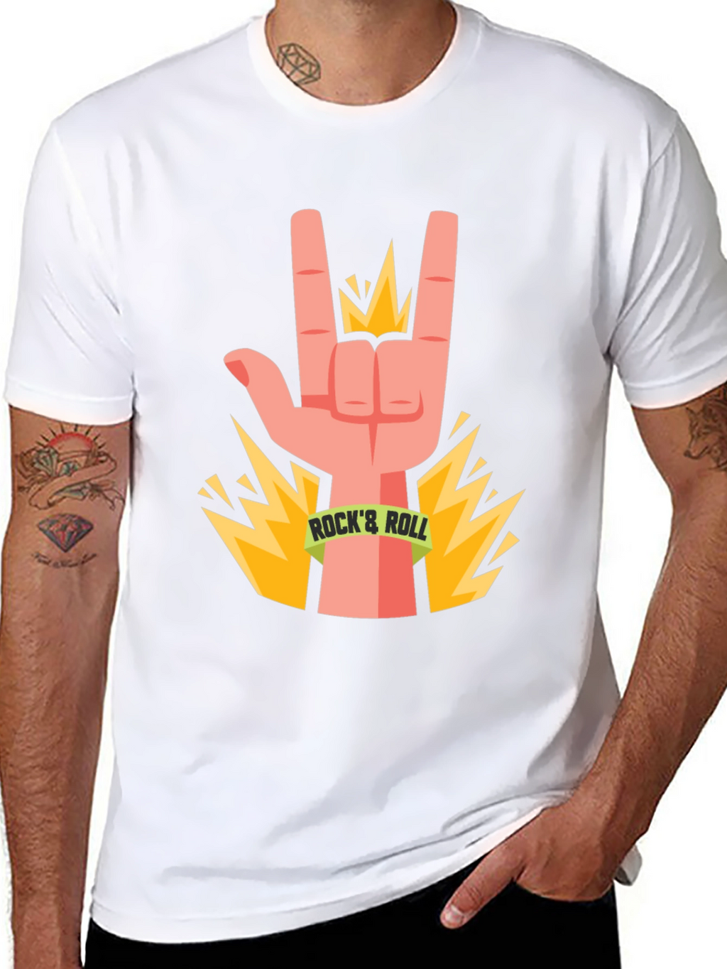 Rock & Roll Hand Graphic T-Shirt