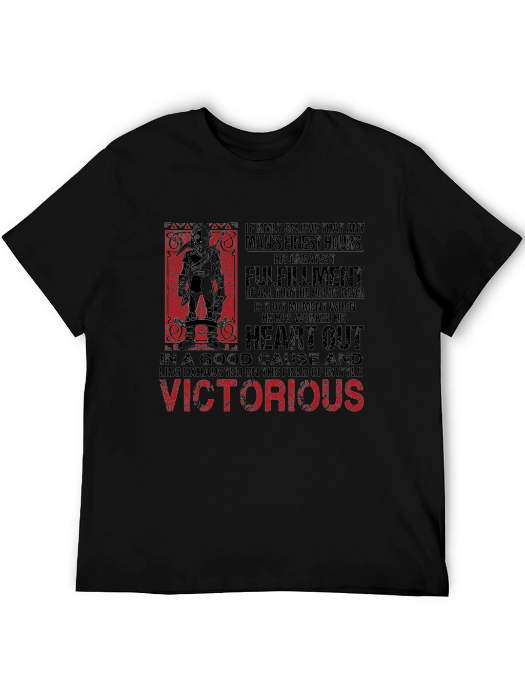 Victorious Soldier Graphic Tee - Black
