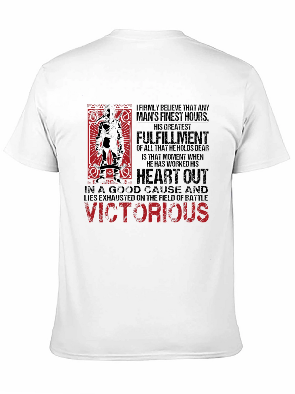 Victorious Soldier Graphic Tee - Black