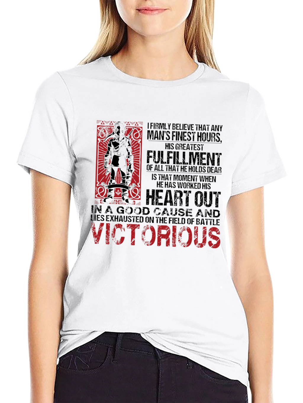 Victorious Soldier Graphic Tee - Black