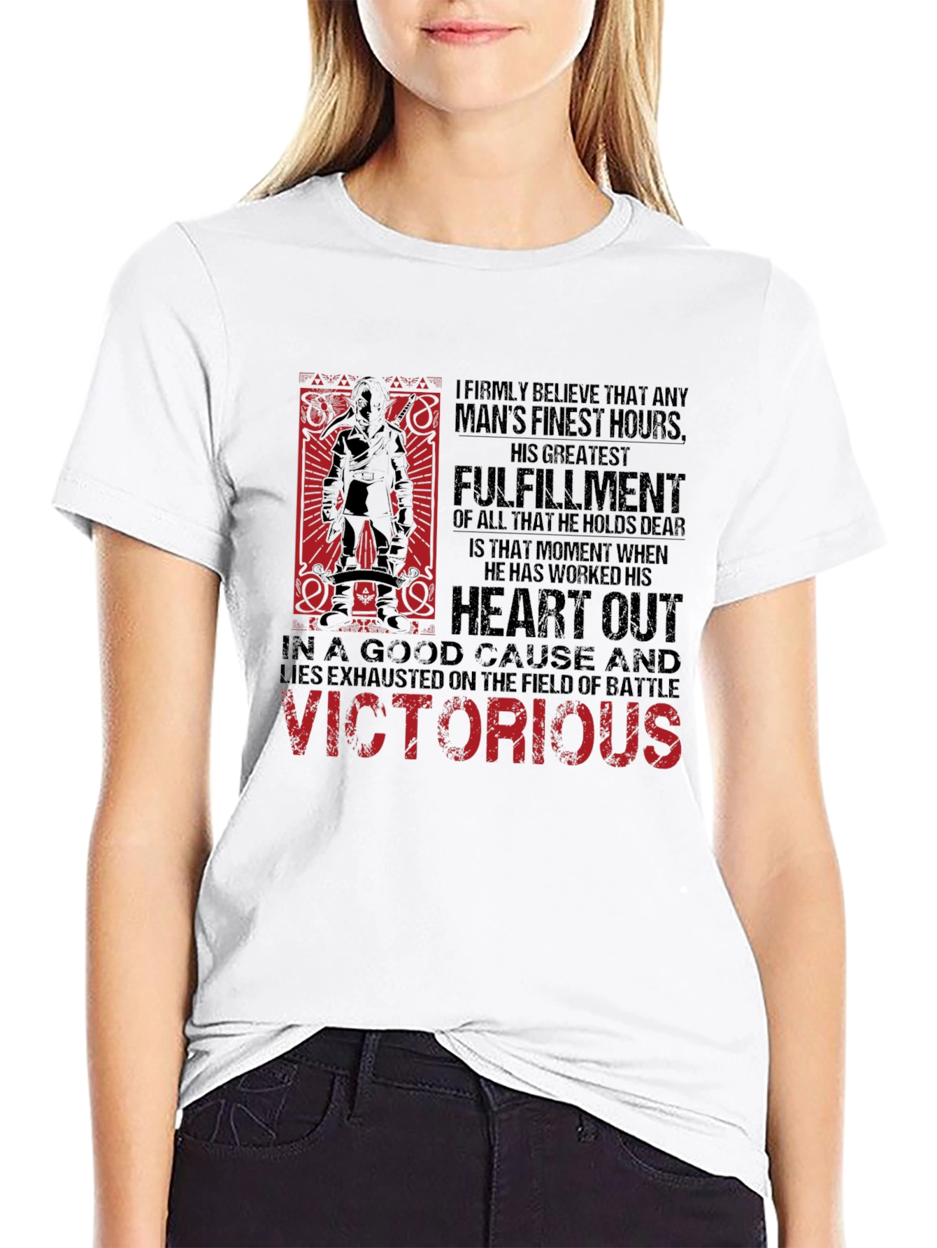 Victorious Soldier Graphic Tee - Black