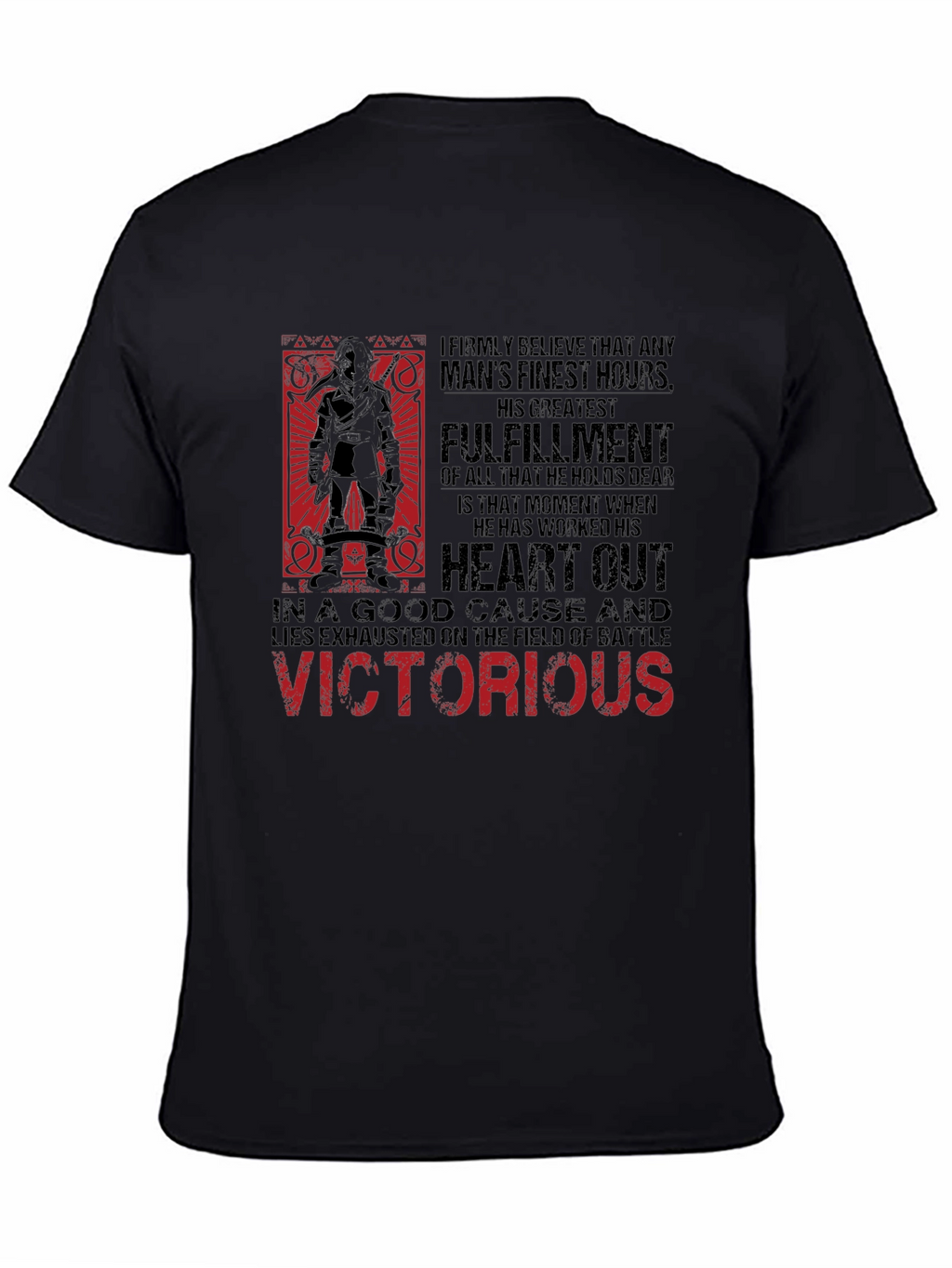 Victorious Soldier Graphic Tee - Black