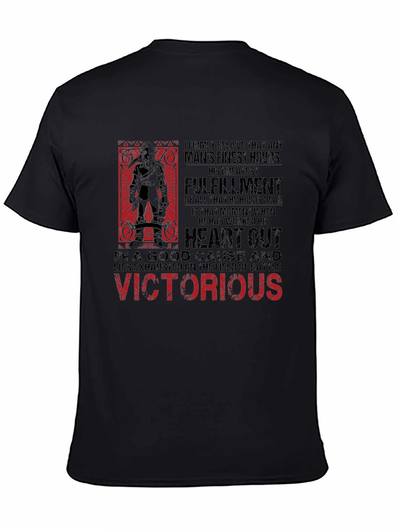 Victorious Soldier Graphic Tee - Black