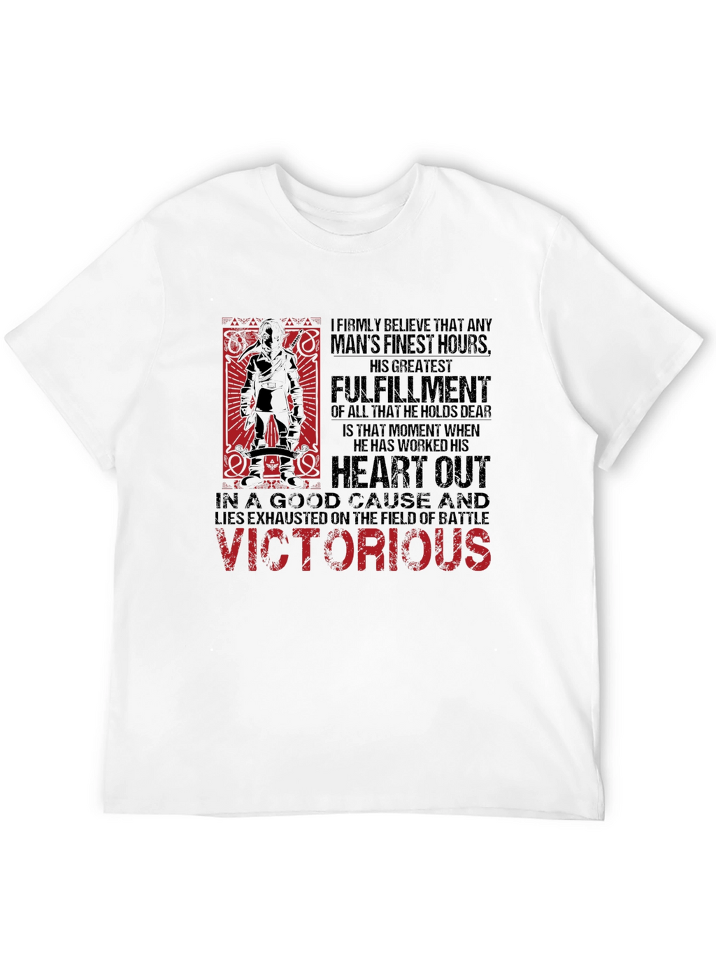 Victorious Soldier Graphic Tee - Black