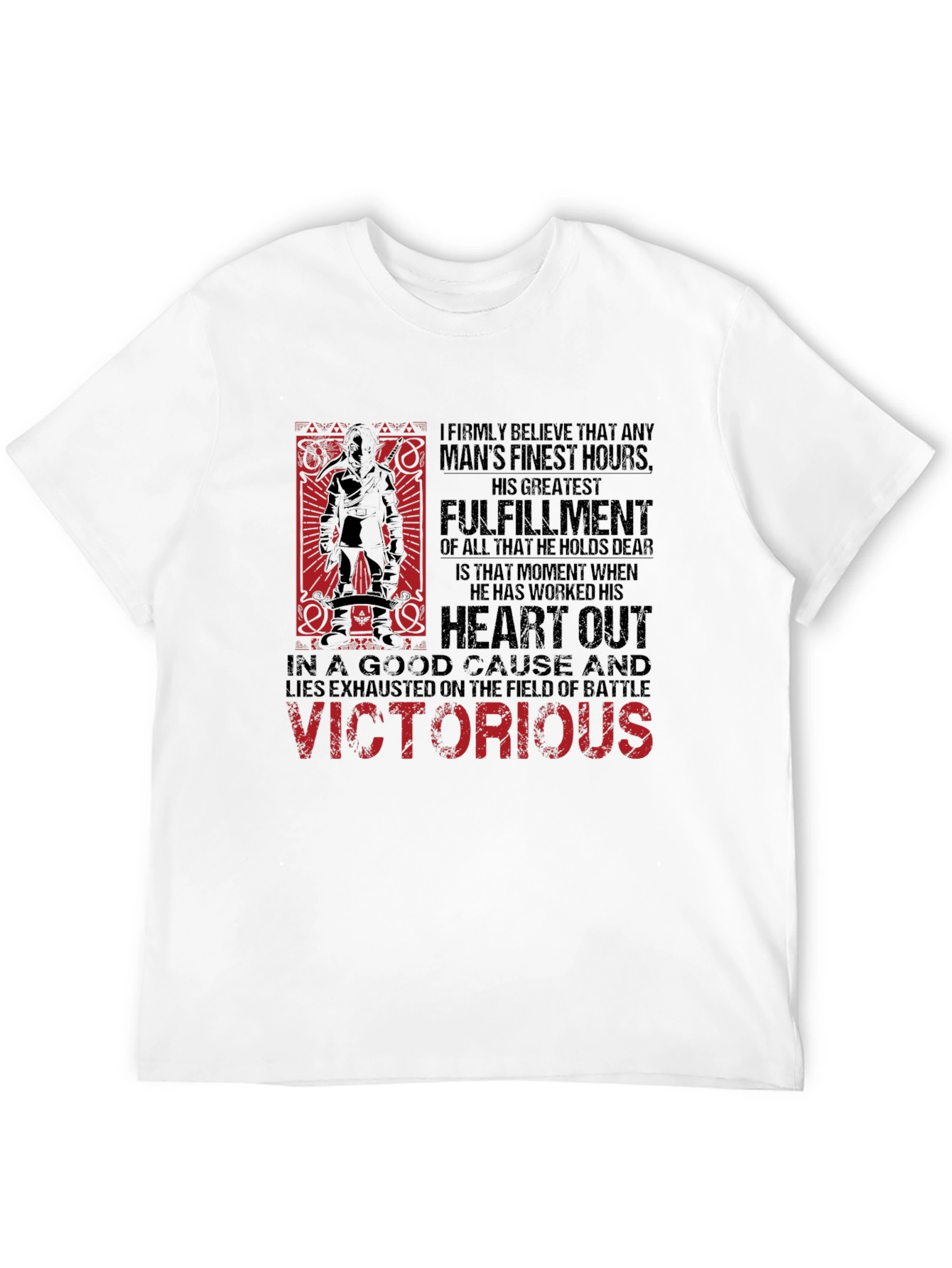 Victorious Soldier Graphic Tee - Black