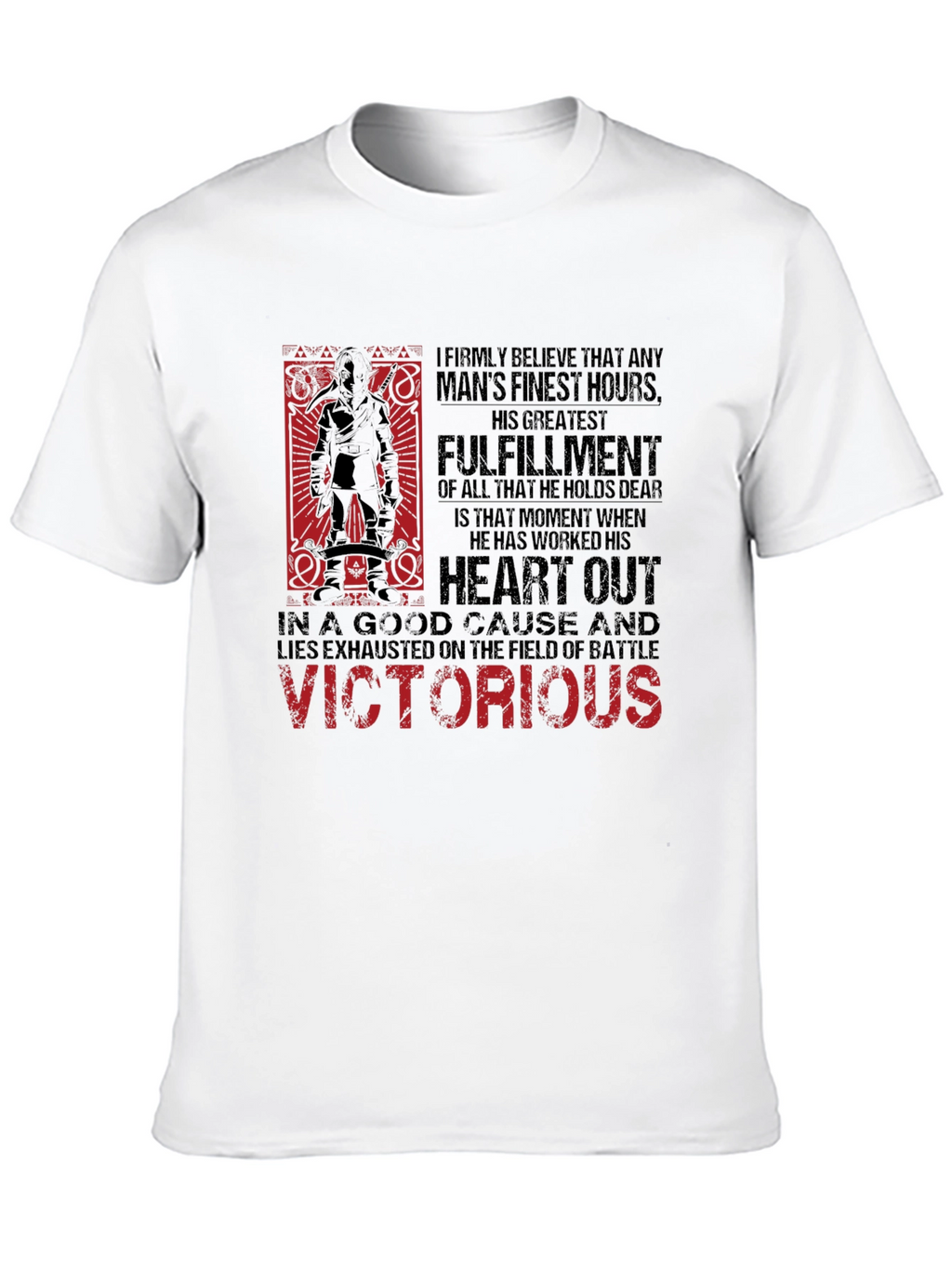 Victorious Soldier Graphic Tee - Black
