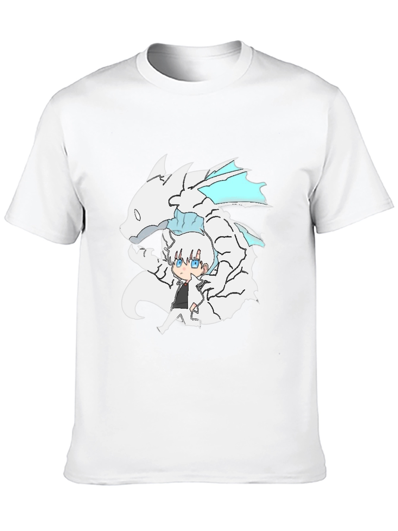Anime Dragon Graphic Black T-Shirt