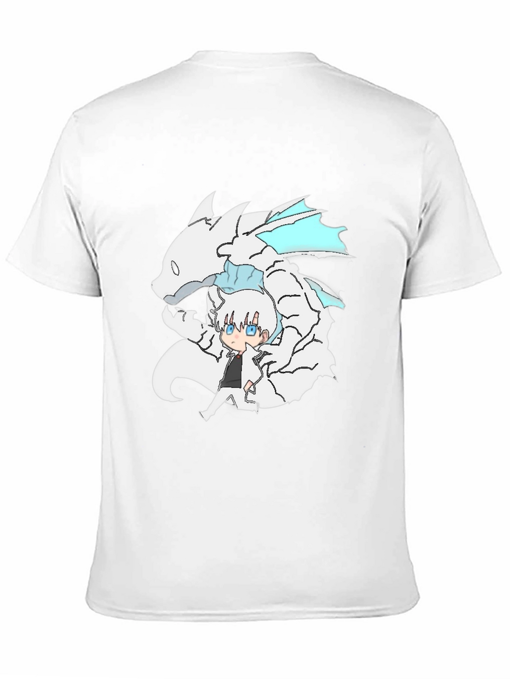 Anime Dragon Graphic Black T-Shirt