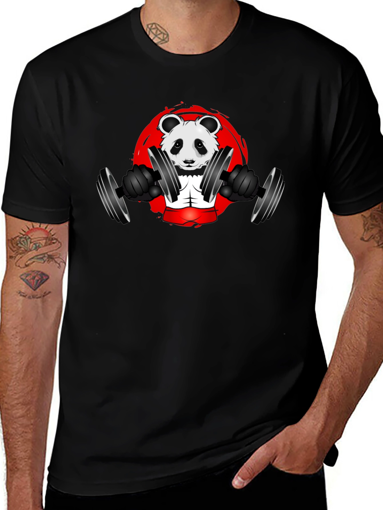 Weightlifting Panda T-Shirt - Gym Animal Tee