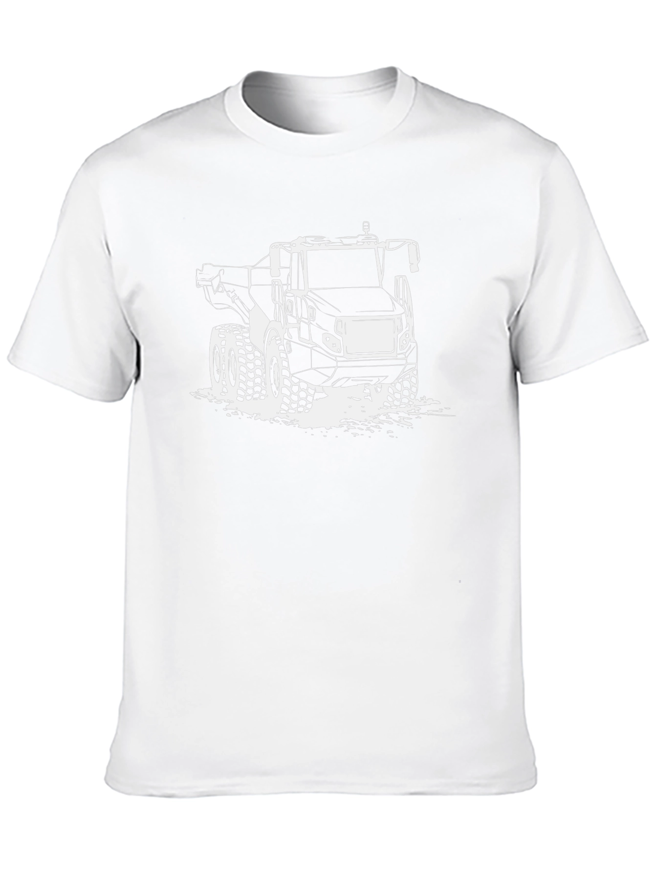 Heavy Equipment Graphic Tee - Black Cotton Blend