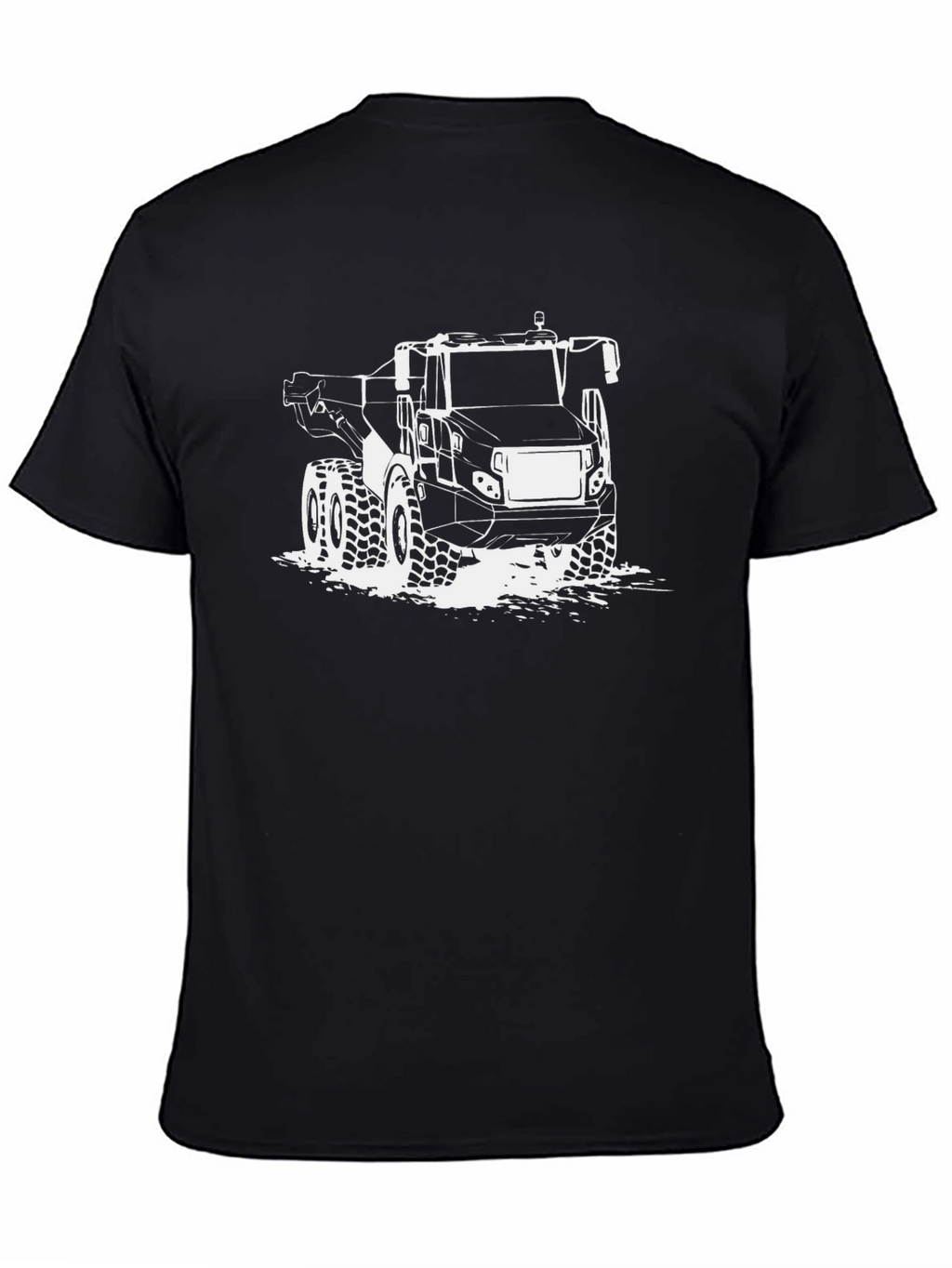 Heavy Equipment Graphic Tee - Black Cotton Blend